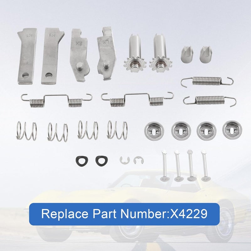 RALBDX Parking Brake Hardware Kit Stainless Steel Compatible with 1965-1982 Chevy Corvette C2 C3 LH & RH - Image 2